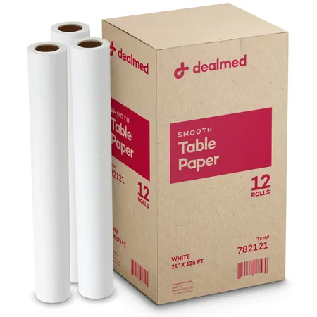 Table Paper Smooth 21" x 125' White, 12/Case